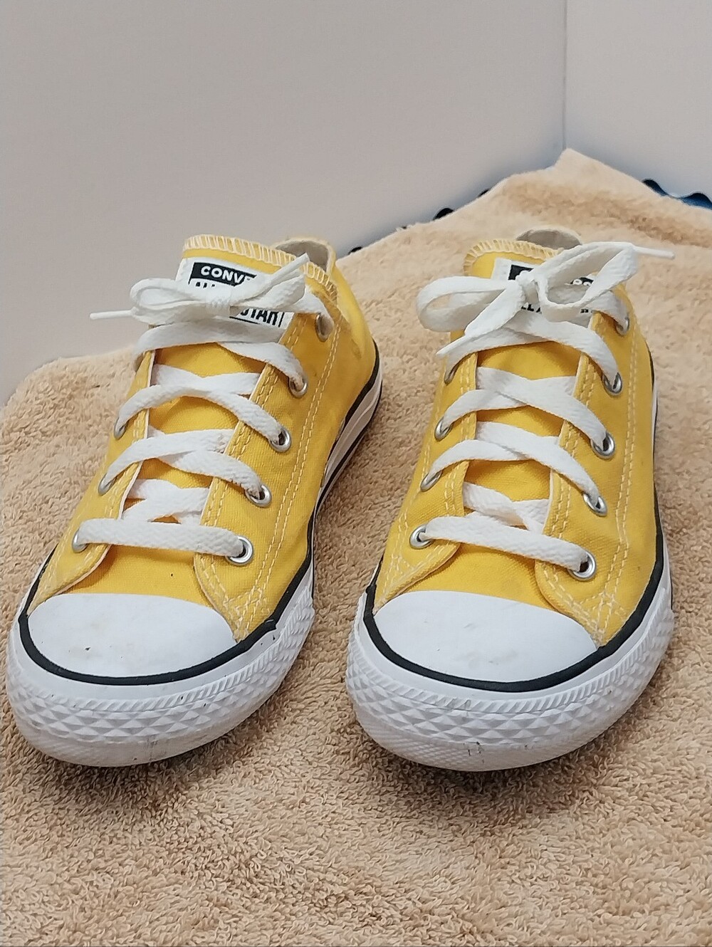 Converse Kids Yellow Low-Top Canvas Sneakers